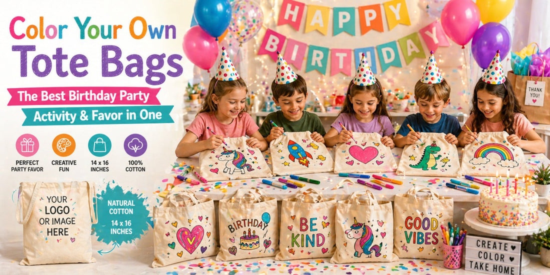 Color Your Own Tote Bags: The Best Birthday Party Activity & Favor in One - Pamusan.com