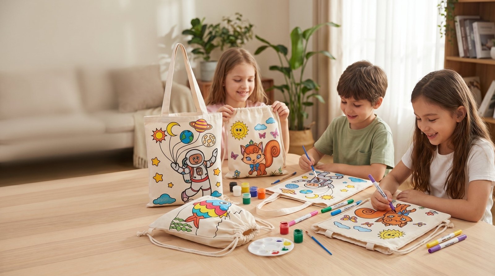 Coloring Tote Bags for Kids' Parties, Trips & Quiet Days - Pamusan.com