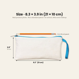 Kerst etui – 9 ontwerpen voor Kerst & Nieuwjaar 2027, stoffen pennenetui met gekleurde rits 21 × 10 cm, 6 kleuren – katoen - Pamusan.nl