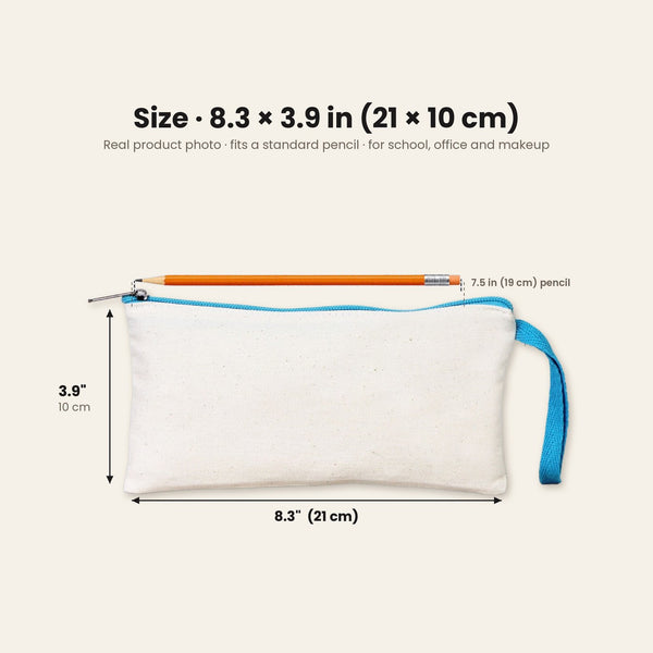 Kerst etui – 9 ontwerpen voor Kerst & Nieuwjaar 2027, stoffen pennenetui met gekleurde rits 21 × 10 cm, 6 kleuren – katoen - Pamusan.nl