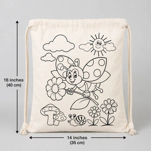 25 Pcs Paintable Cotton Tote Bag Set with Fabric Markers – Mother's Day Kids Coloring Activity Kit - Pamusan.com