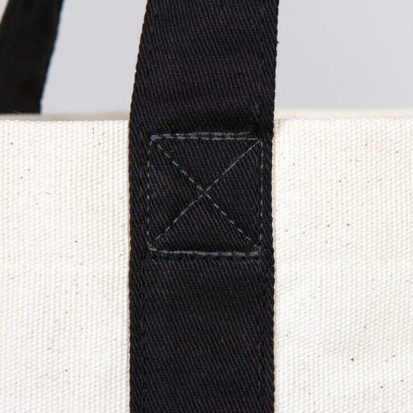 Black Canvas Tote Bag – Large 16"x14"x5", Eco - Friendly & Reusable - Pamusan.com