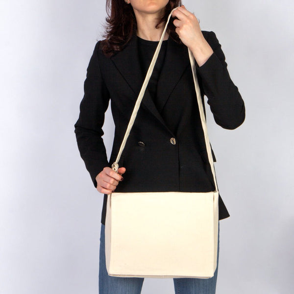 Adjustable Cotton Canvas Messenger Bag – 13" x 11" - 6 oz - Pamusan.com