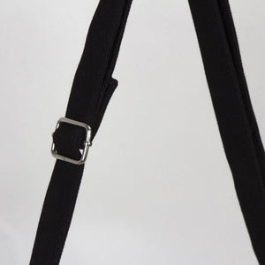 Adjustable Cotton Canvas Messenger Bag Black – 13" x 11" - 6 oz - Pamusan.com