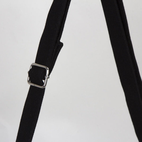 Adjustable Cotton Canvas Messenger Bag Black – 13" x 11" - 6 oz - Pamusan.com