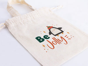 Be Jolly Bags - 6"W x 8"H  Custom Family or Company Bags — logo detail | Pamusan