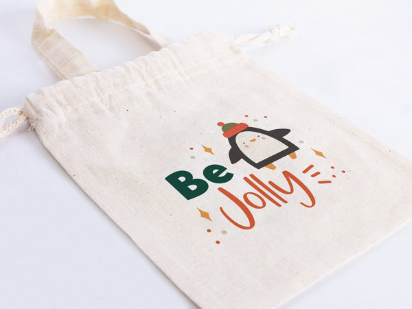 Be Jolly Bags - 6"W x 8"H  Custom Family or Company Bags — logo detail | Pamusan