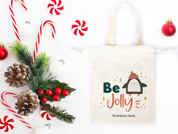 Be Jolly Bags - 6"W x 8"H  Custom Family or Company Bags — logo detail | Pamusan
