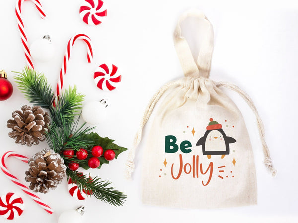 Be Jolly Bags - 6"W x 8"H  Custom Family or Company Bags — logo detail | Pamusan