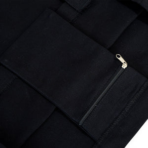 Black Canvas Beach Bag 19"x16"x4" – Large Eco - Friendly Tote for Shopping & Travel - Pamusan.com