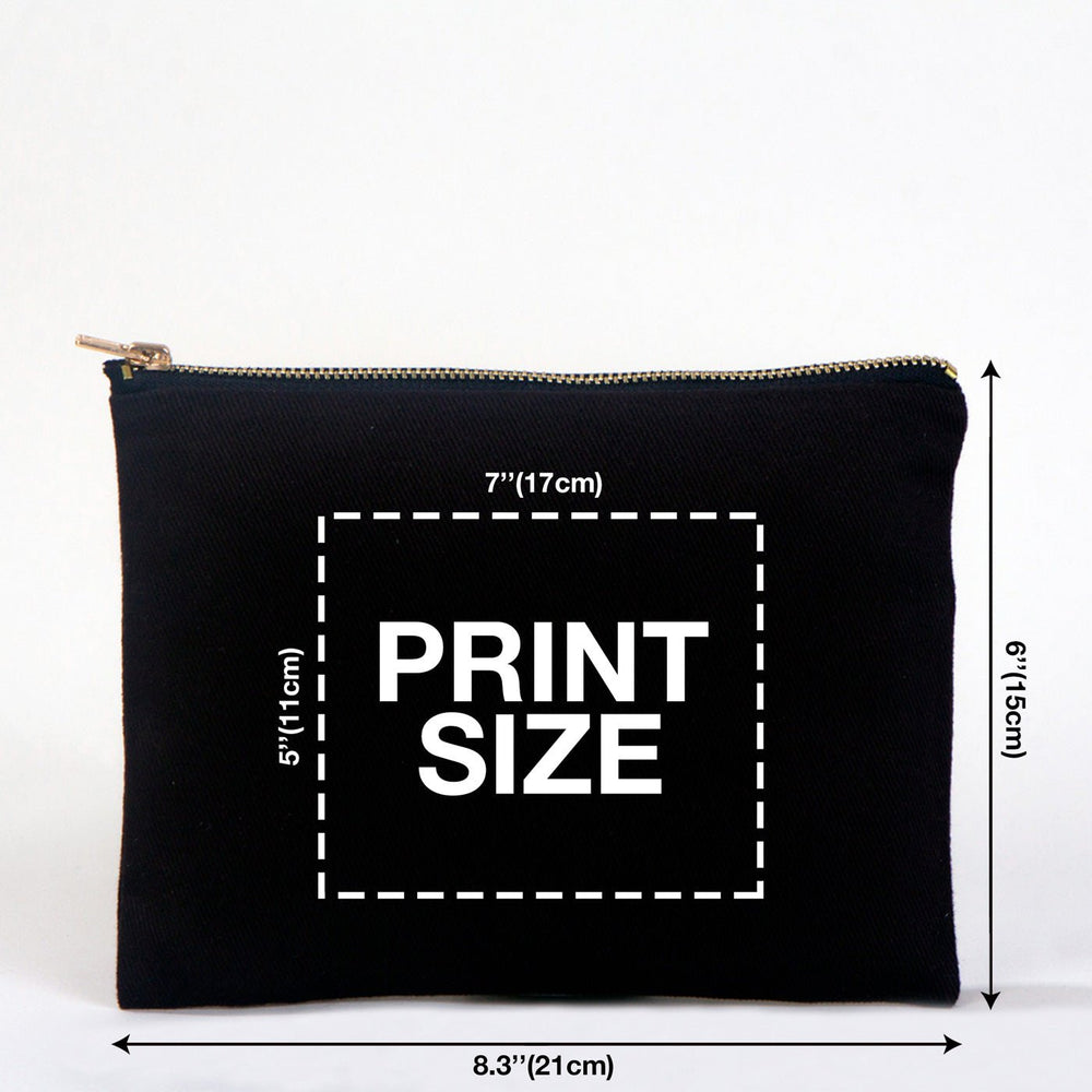 Black Clutch Bag 8"x6" – Custom Logo Cosmetic & Personalized Makeup - Bridesmaids - Pamusan.com