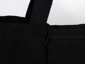 Black Custom Canvas Tote Bag 19"x16"x4" – Personalized Cotton Promotional & Beach Bag - Pamusan.com