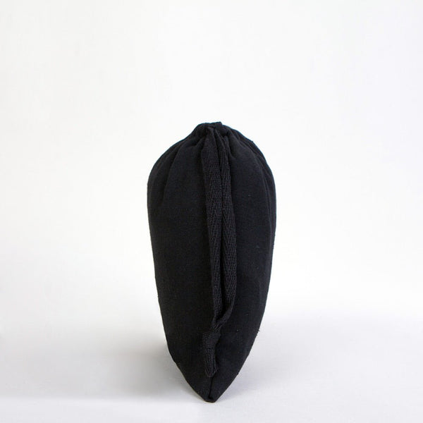 Black Fabric Drawstring Pouch 6"x8" – Reusable Cotton Bag - Pamusan.com