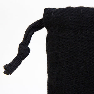 Black Fabric Drawstring Pouch 6"x8" – Reusable Cotton Bag - Pamusan.com