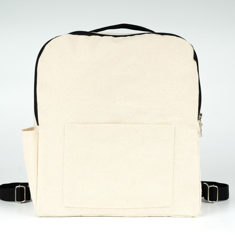 Black VIP Canvas Backpack – 10" × 13" (25 × 32 cm), 10 oz - Pamusan.com