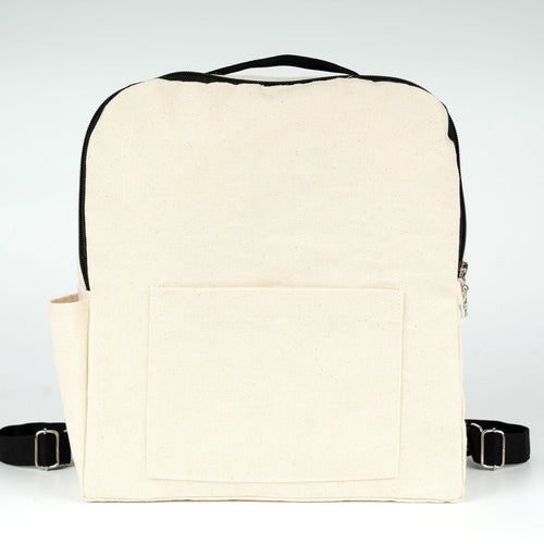 Black VIP Canvas Backpack – 10" × 13" (25 × 32 cm), 10 oz - Pamusan.com