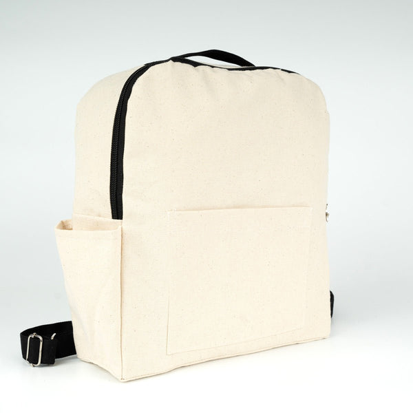 Black VIP Canvas Backpack – 10" × 13" (25 × 32 cm), 10 oz - Pamusan.com