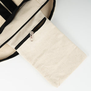 Black VIP Canvas Backpack – 10" × 13" (25 × 32 cm), 10 oz - Pamusan.com
