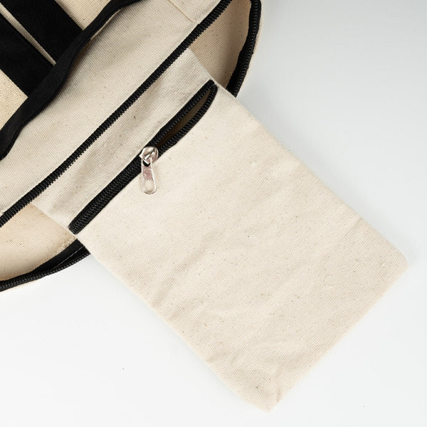 Black VIP Canvas Backpack – 10" × 13" (25 × 32 cm), 10 oz - Pamusan.com