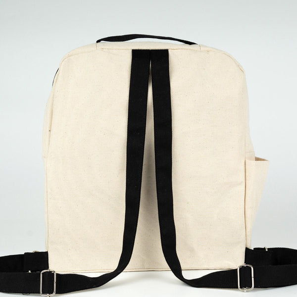 Black VIP Canvas Backpack – 10" × 13" (25 × 32 cm), 10 oz - Pamusan.com