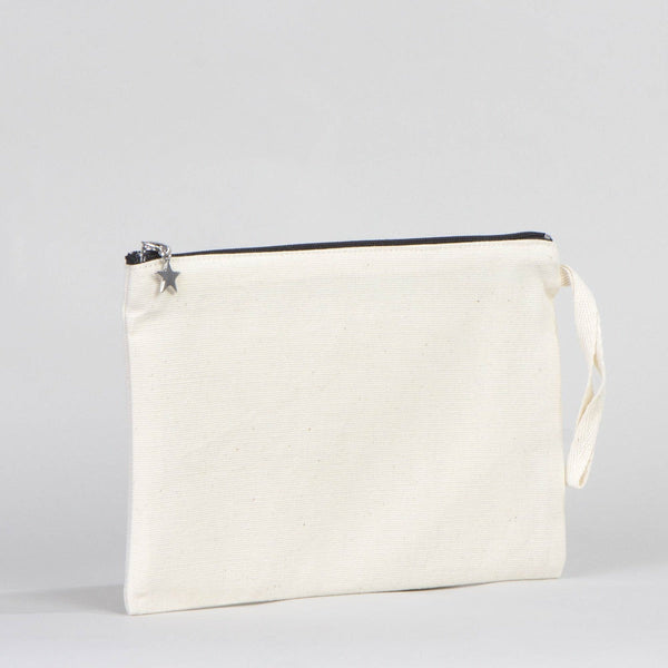 Blank Canvas Clutch Bag with Lining – 10"x7" Cotton Clutch Purse - Pamusan.com
