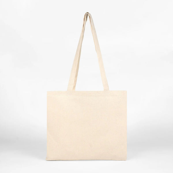 Blank Wide Tote Bag 14"x12" – Landscape Natural Cotton, 6 oz Gabardine Fabric - Pamusan.com