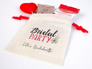 Bridal Party Bags, 4"W x 5"H (10 cm x 13 cm) Hangover Survival Kit Bags — custom print | Pamusan