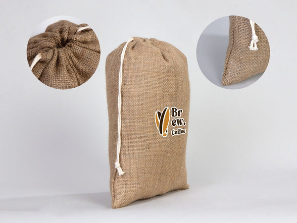 Burlap Bags 10"W x 14"H (25 x 35 cm) - Coffee Bag - Burlap Bags With Drawstring - Pamusan.com