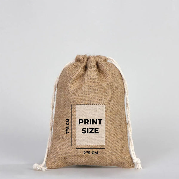 Burlap Drawstring Bags 6"W x 8"H (15 cm x 20 cm) - Custom Jute Bag - Pamusan.com