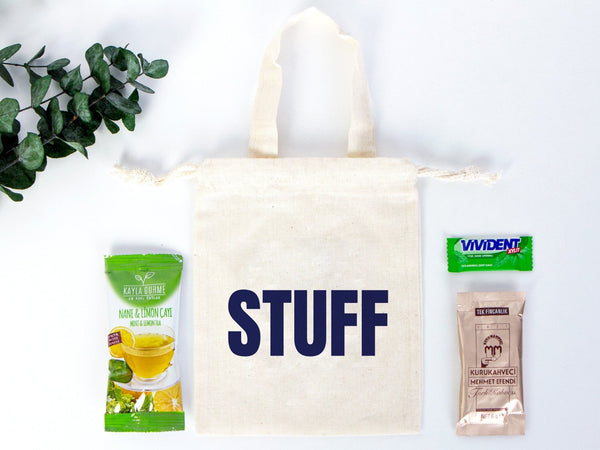 But First Champagne Bag, 6"W x 8"H (15 cm x 20 cm) Hangover kit Bag - Birthday Bag Organic Cotton - Pamusan.com