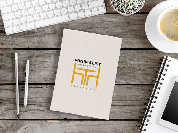 Canvas Cover Notebook – Custom Text, Logo, or Photo Print | 80 Blank Pages | Promotional Notepad — print detail | Pamusan