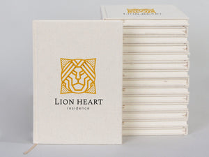 Canvas Cover Notebook – Custom Text, Logo, or Photo Print | 80 Blank Pages | Promotional Notepad — print detail | Pamusan