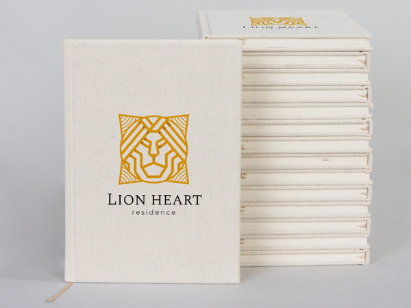 Canvas Cover Notebook – Custom Text, Logo, or Photo Print | 80 Blank Pages | Promotional Notepad — print detail | Pamusan
