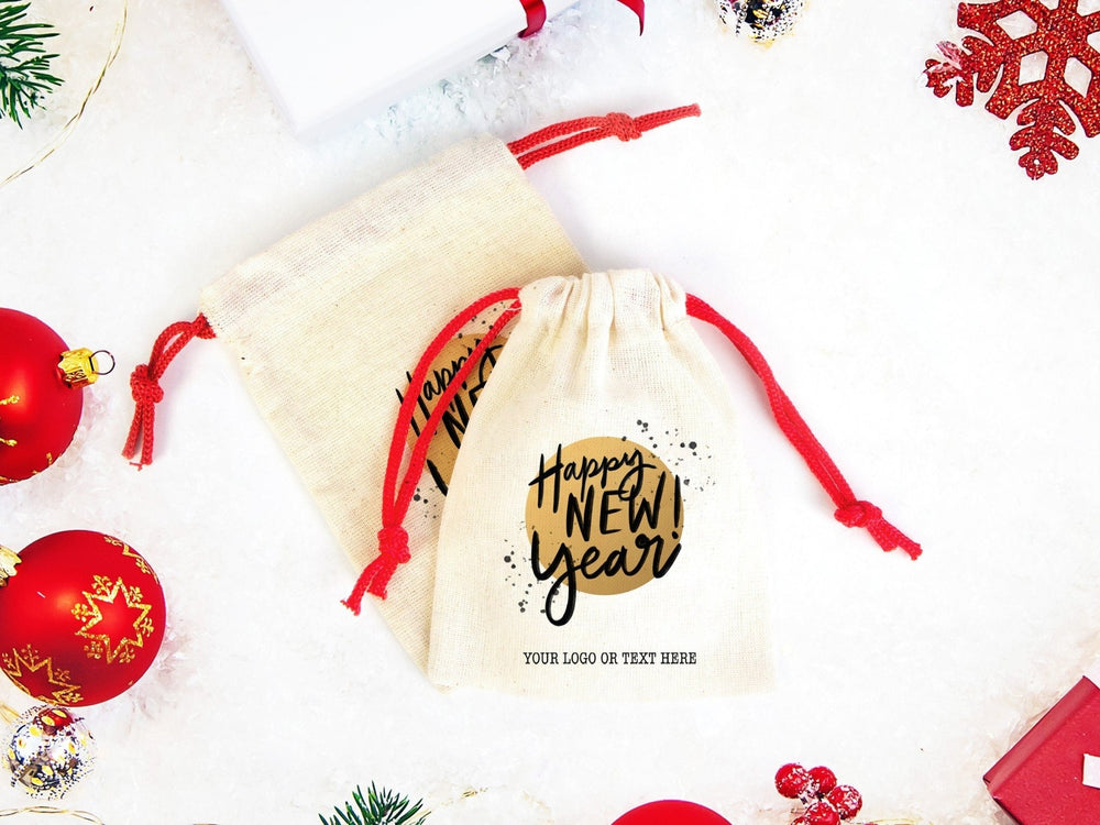 Custom New Year Gift Bags – Personalized Corporate & Holiday Party Favor Bags | Pamusan