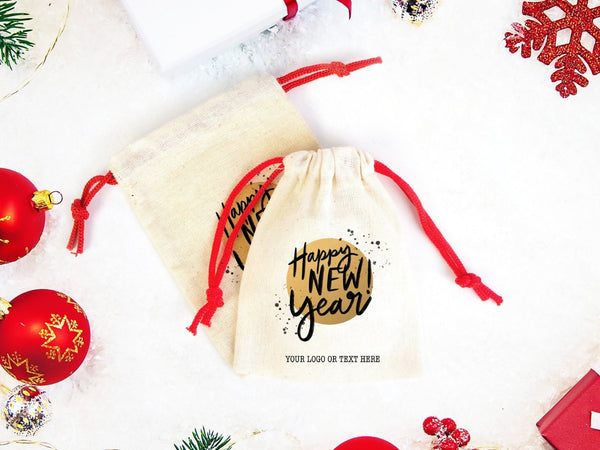 Custom New Year Gift Bags – Personalized Corporate & Holiday Party Favor Bags | Pamusan
