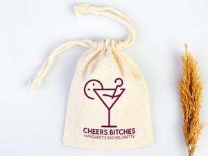 Cheers Bitches Hangover kit Bags, Survival, Recovery Kit Party Custom Name Print - Pamusan.com