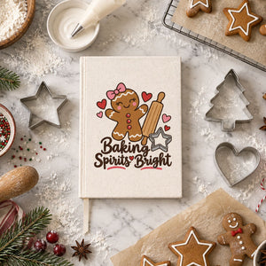 Kerst notitieboek – A5 notitieboek met canvas omslag 14 × 20 cm, 9 ontwerpen voor Kerst & Nieuwjaar 2027, naturel of zwart, 160 blanco pagina’s - Pamusan.nl