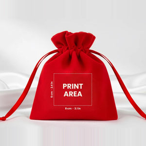 Fluwelen zakjes Kerst – feestelijk bedankje 10 × 13 cm met satijnen koord, rood, groen of zwart, 9 ontwerpen voor Kerst & Nieuwjaar 2027 - Pamusan.nl