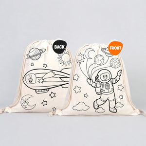 Class Painting Set – 25 Colorable Cotton Drawstring Bags 14"x16" + 4 Red Apple 12 - Color Paint Marker - Pamusan.com