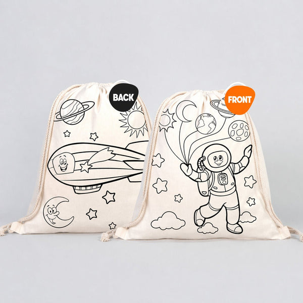 Class Painting Set – 25 Colorable Cotton Drawstring Bags 14"x16" + 4 Red Apple 12 - Color Paint Marker - Pamusan.com