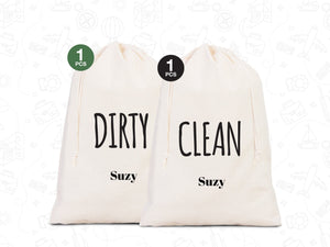 Clean and Dirty Underwear Travel Bags - Overnight Laundry Bag Set | Lingerie & Laundry Organizer - Pamusan.com