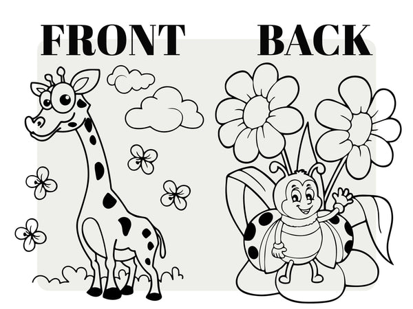 Coloring Animal Backpacks , 14"W x 16"H (35 cm x 40 cm) Kids Art Set - Pamusan.com