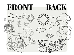 Kids Coloring Drawstring Bag Cotton School Bag with Car Design (No Pencil Included) — view 10 | Pamusan