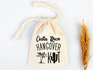 Costa Rica Hangover Kit Bags – Custom Bachelorette & Wedding Recovery Pouches — print detail | Pamusan