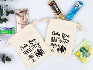 Costa Rica Hangover Kit Bags – Custom Bachelorette & Wedding Recovery Pouches — print detail | Pamusan