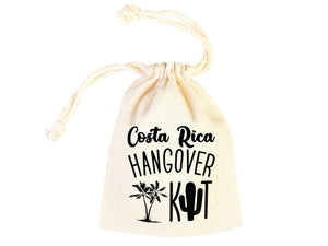 Costa Rica Hangover Kit Bags – Custom Bachelorette & Wedding Recovery Pouches — print detail | Pamusan