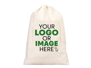 Cotton bags with Drawstring 12"W x 16"H (30 cm x 40 cm) Personalzed Cotton bags, Custom Muslin Bags - Pamusan.com