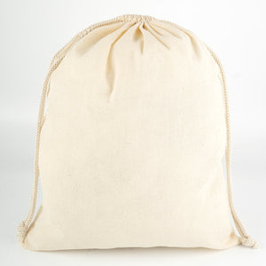 Cotton Drawstring Pouch 16"x20" | Natural Large Favor & Gift Bag - Pamusan.com