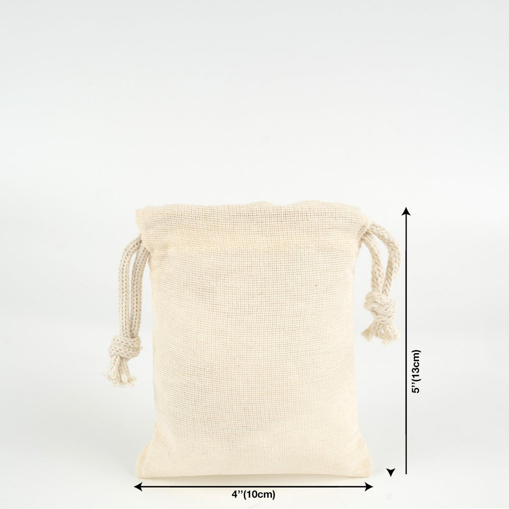 Cotton Drawstring Pouch 4"x5" | Natural Favor & Gift Bag - Pamusan.com