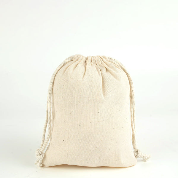 Cotton Drawstring Pouch 6"x8" | Natural Favor & Gift Bag - Pamusan.com